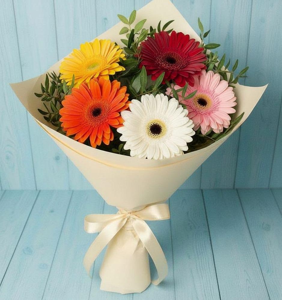 Букет цветов из: Герберы в Чистеньком