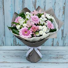 Букет цветов из:  Герберы, Альстромерии и Хризантемы в Чистеньком
