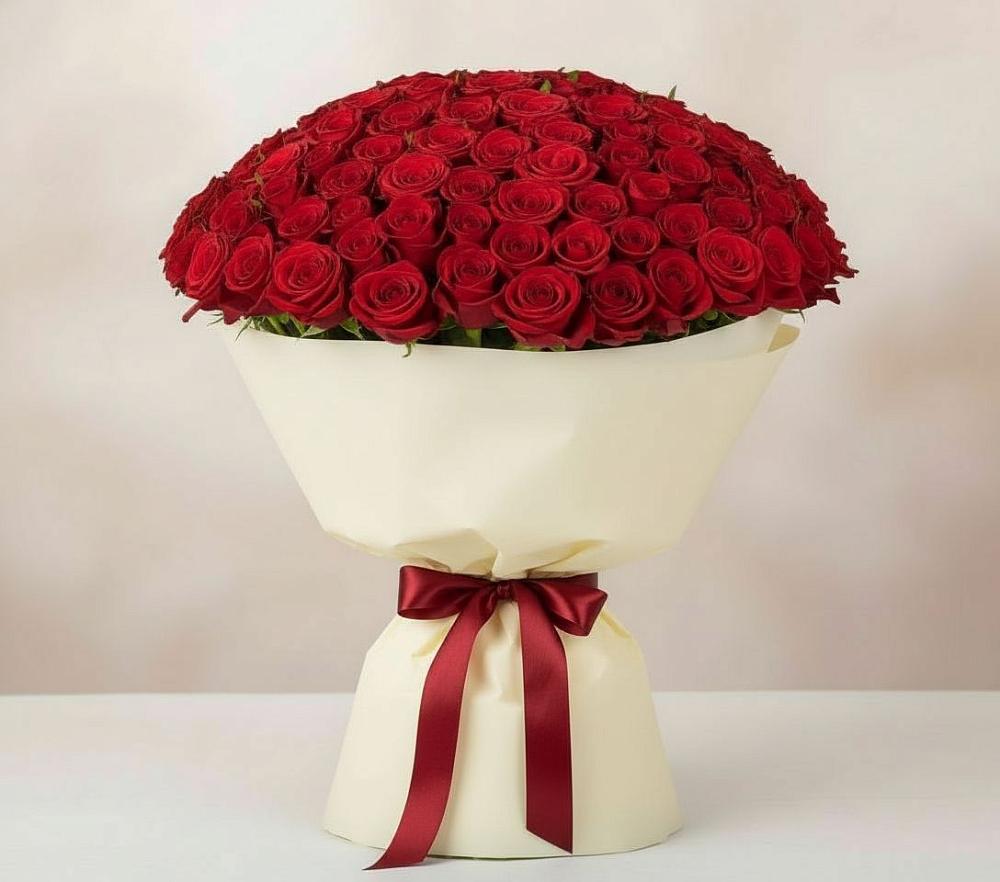 Букет 101 Красная роза Милано в Чистеньком