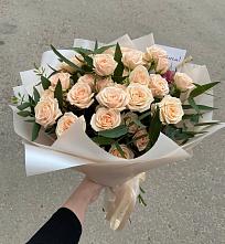 Букет Кремовые розы Латте в Чистеньком