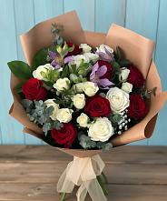 Букет цветов из:  Розы и Альстромерии в Чистеньком
