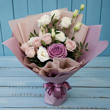 Букет цветов из:  Розы и Лизиантусы в Чистеньком