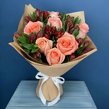 Букет цветов из:  Розы и Альстромерии в Чистеньком