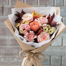 Букет цветов из:  Гвоздики, Хризантемы и Розы в Чистеньком