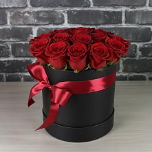 Цветочная композиция из Розы в шляпной коробке в Чистеньком