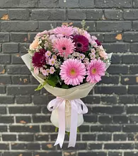 Букет цветов из:  Герберы и Хризантемы в Чистеньком