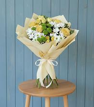 Букет цветов из:  Хризантемы и Розы #REPLACE_PRED# Чистеньком