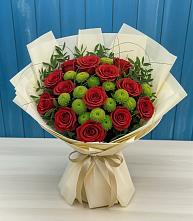 Букет цветов из:  Розы и Хризантемы в Чистеньком