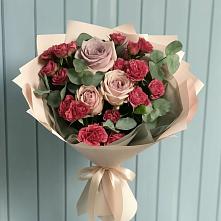 Букет цветов из:  Гвоздики и Розы в Чистеньком