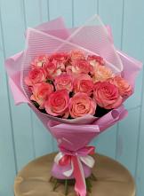 Букет 15 Розовых роз Равель в Чистеньком