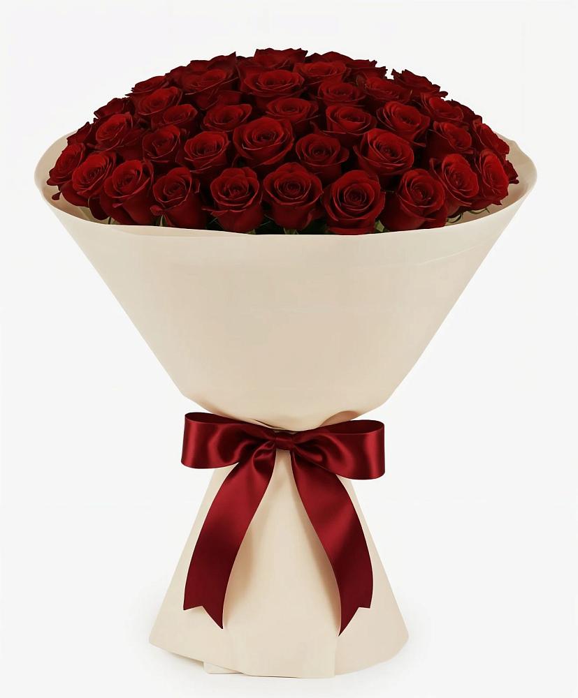 Букет 101 Бордовая роза Блэк Бакарра в Чистеньком